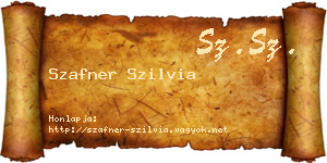 Szafner Szilvia névjegykártya